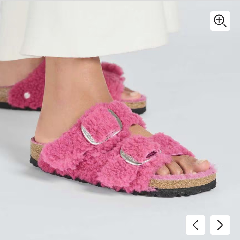 BIRKENSTOCK ARIZONA women 
BIG BUCKLE TEDDY Color: Fuchsia Tulip size 36 new